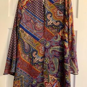 Multiprinted paisley tunic